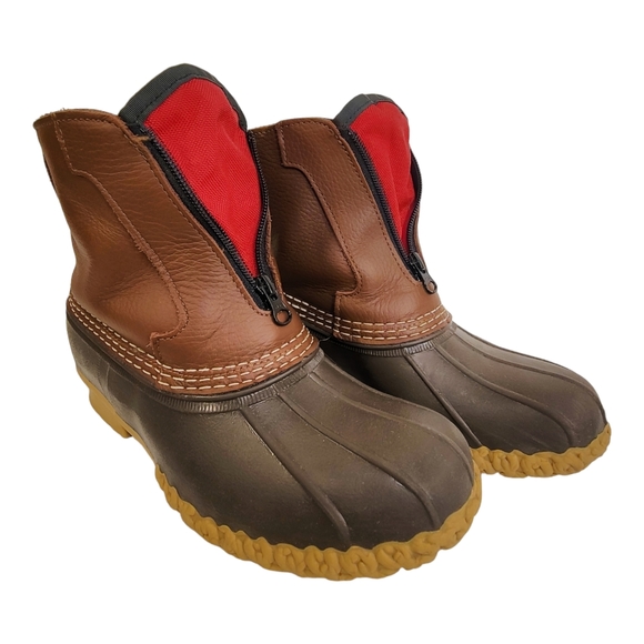 Women's LL Bean Boots, Fleece-Lined Insulated Front-Zip USA Made